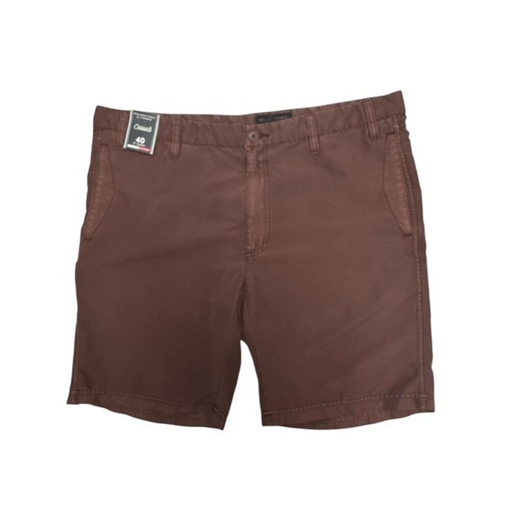 Roundtree Yorke Casuals Shorts size 40 Burgundy Straight Fit Flat Front 9 Inseam